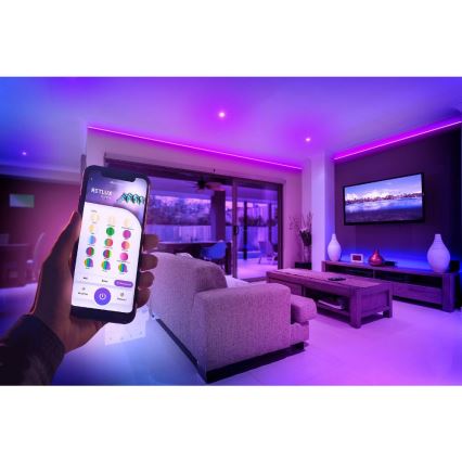 LED RGBW Nutikas Hämardatav riba 5m LED/230V 2700-6500K Wi-Fi Tuya + kaugjuhtimispult
