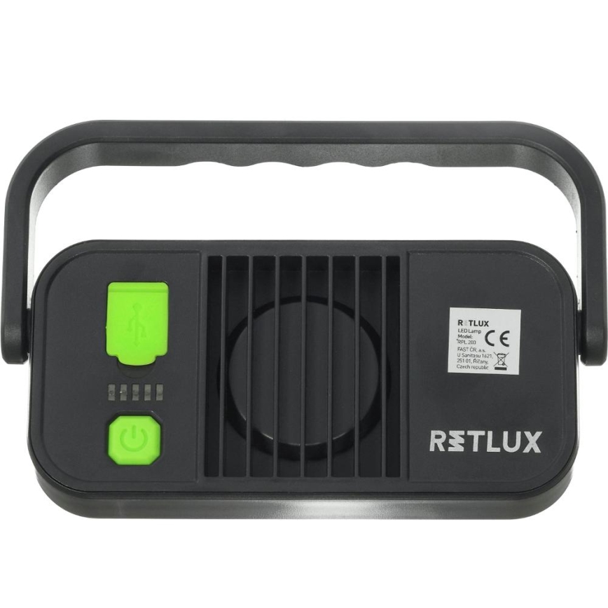 LED-töötaskulamp akupanga funktsiooniga, 4400 mAh, IP44, kollane/must