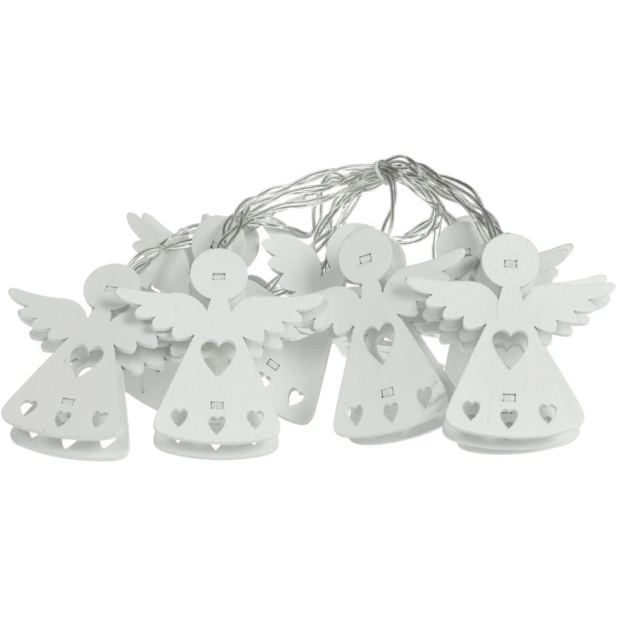 LED Valguskett 10xLED/2xAA/soe valge 2m inglid