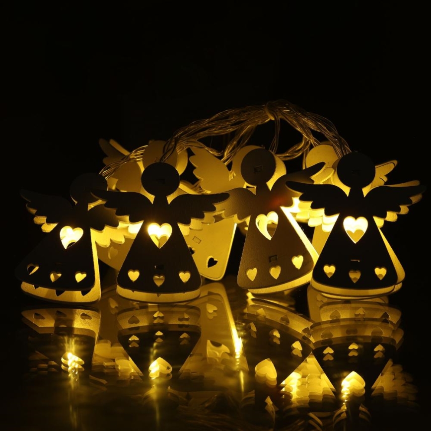 LED  valguskett 10xLED/2xAA/soe valge 2m inglikujulised