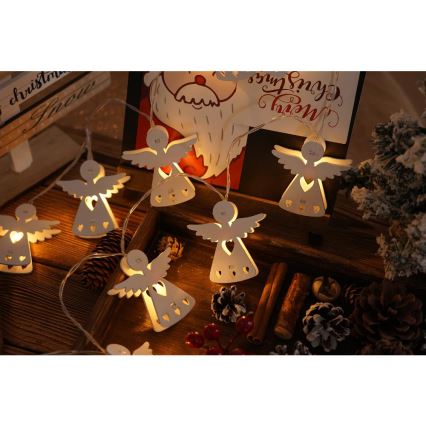 LED  valguskett 10xLED/2xAA/soe valge 2m inglikujulised