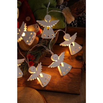 LED  valguskett 10xLED/2xAA/soe valge 2m inglikujulised