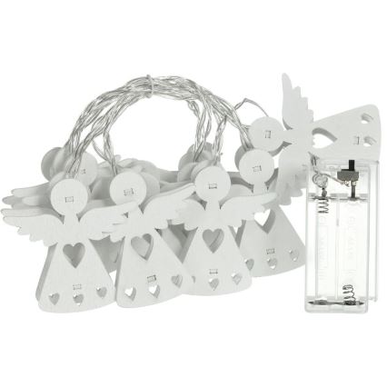 LED  valguskett 10xLED/2xAA/soe valge 2m inglikujulised