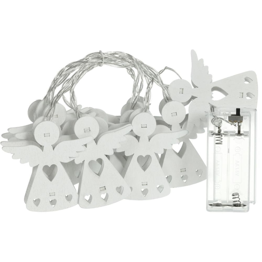 LED  valguskett 10xLED/2xAA/soe valge 2m inglikujulised