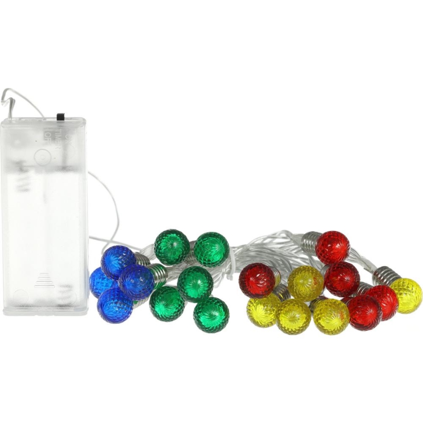 LED Valguskett 20xLED/2xAA/soe valge 1,8m pirnid