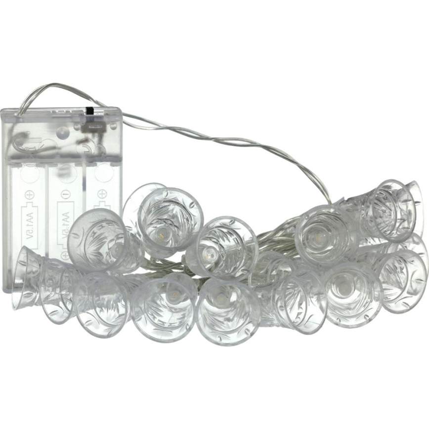 LED  valguskett 20xLED/3xAA/soe valge 2,2m kellukesed
