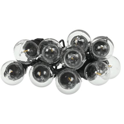 LED Väli dekoratiivne kett GARLAND G45 10xE27/230V 8m IP44 soe valge