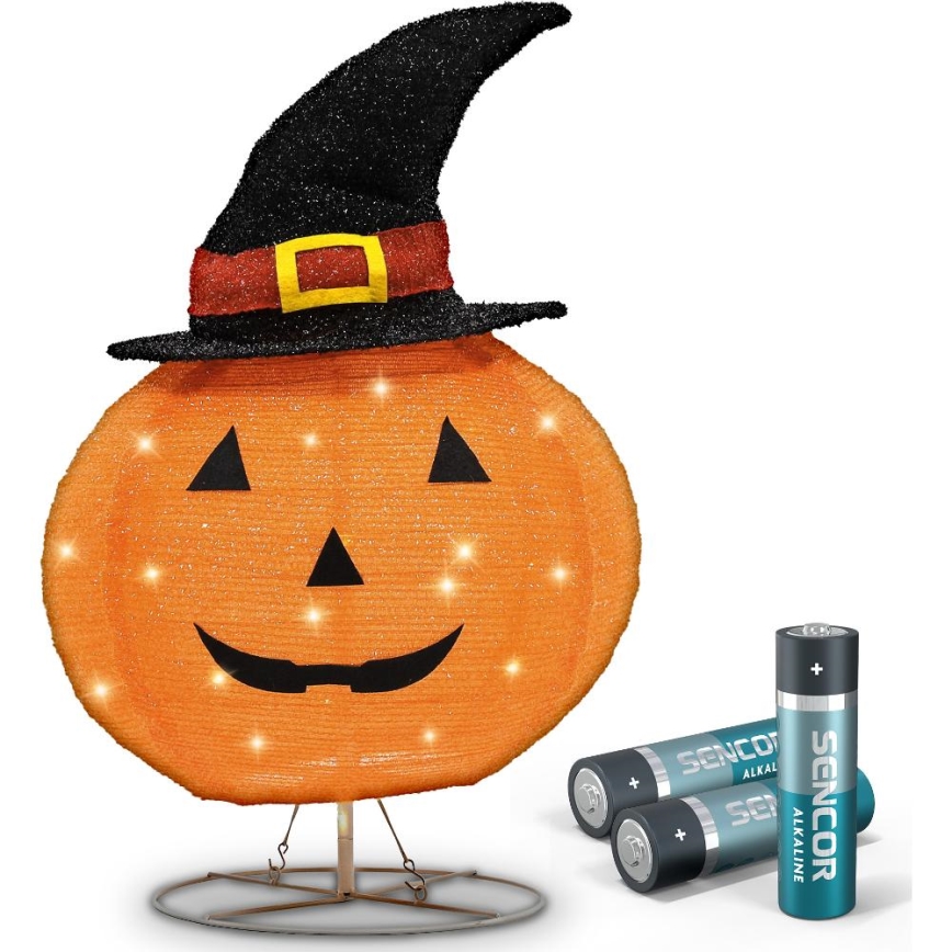 LED Väli kaunistus HALLOWEEN LED/3xAA/soe valge IP44 pumpkin