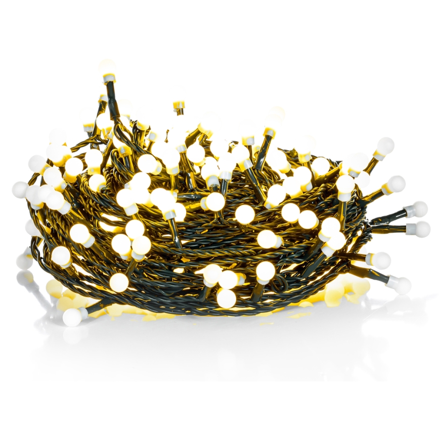 LED välistingimustes kasutatav valguskett 100xLED, 8 režiimi, 15 m, IP44, soe valge