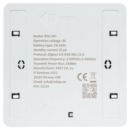 Nutikas 4-nupuline lüliti 1×CR2430 valge