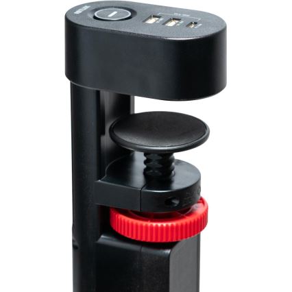 Lauale kinnitatav pikendusjuhe, 3× pistikupesa (tüüp E) + 2× USB-A + 1× USB-C, 1,5 m, must