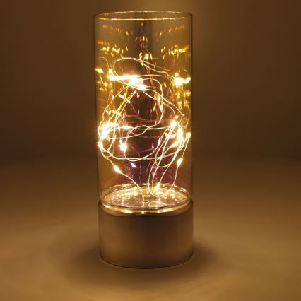 Valguskaunistus LED valguskettiga 3xAA soe valge