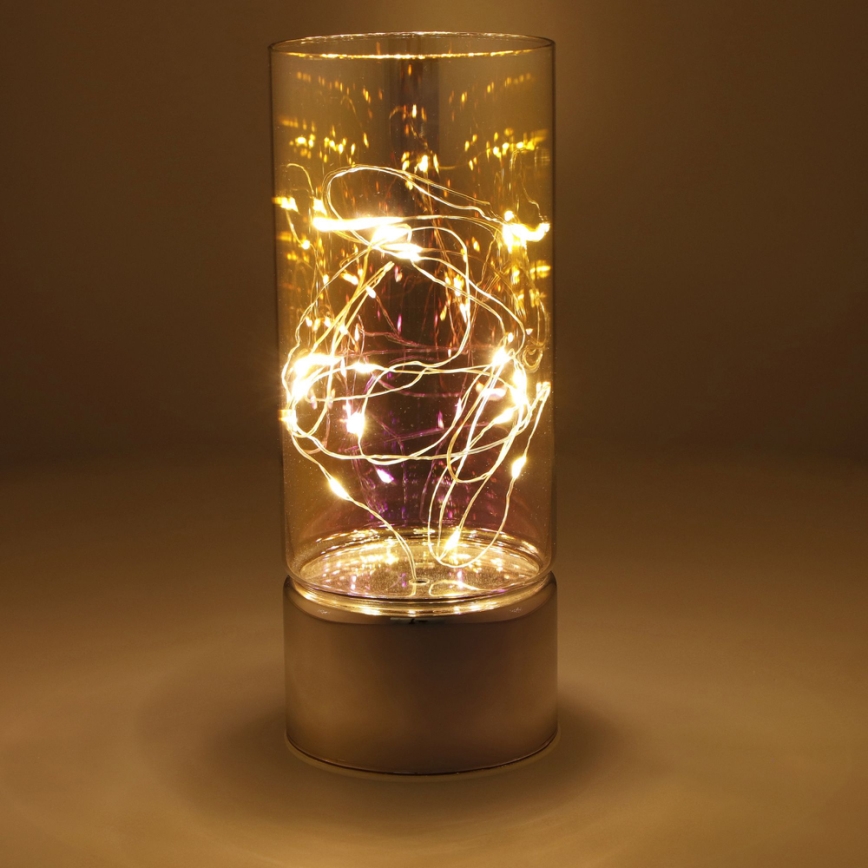 Valguskaunistus LED valguskettiga 3xAA soe valge