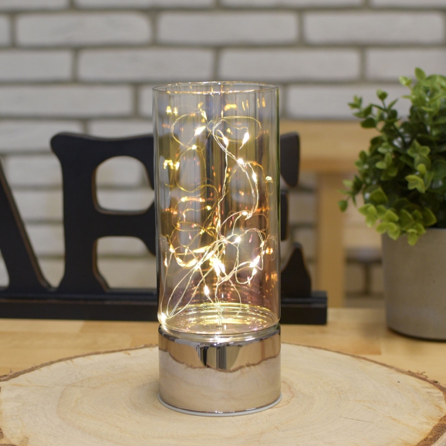 Valguskaunistus LED valguskettiga 3xAA soe valge