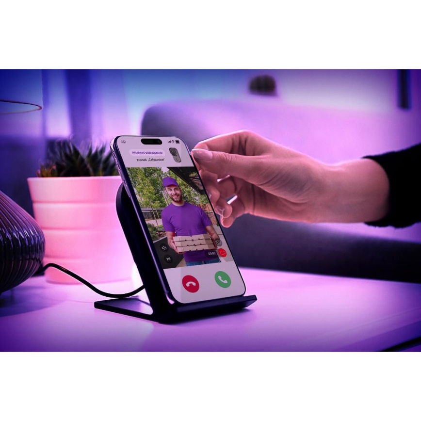 Videoga uksekell liikumisanduriga 5MPx 1440p 5200 mAh Wi-Fi IP65 antratsiit