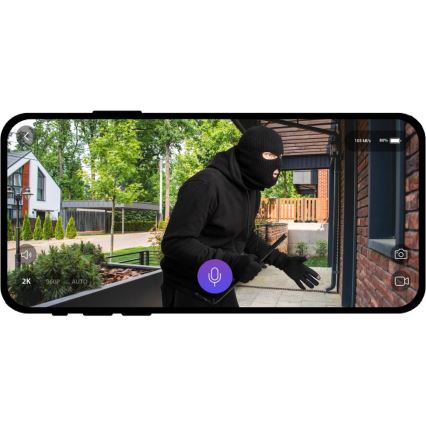 Videoga uksekell liikumisanduriga 5MPx 1440p 5200 mAh Wi-Fi IP65 antratsiit
