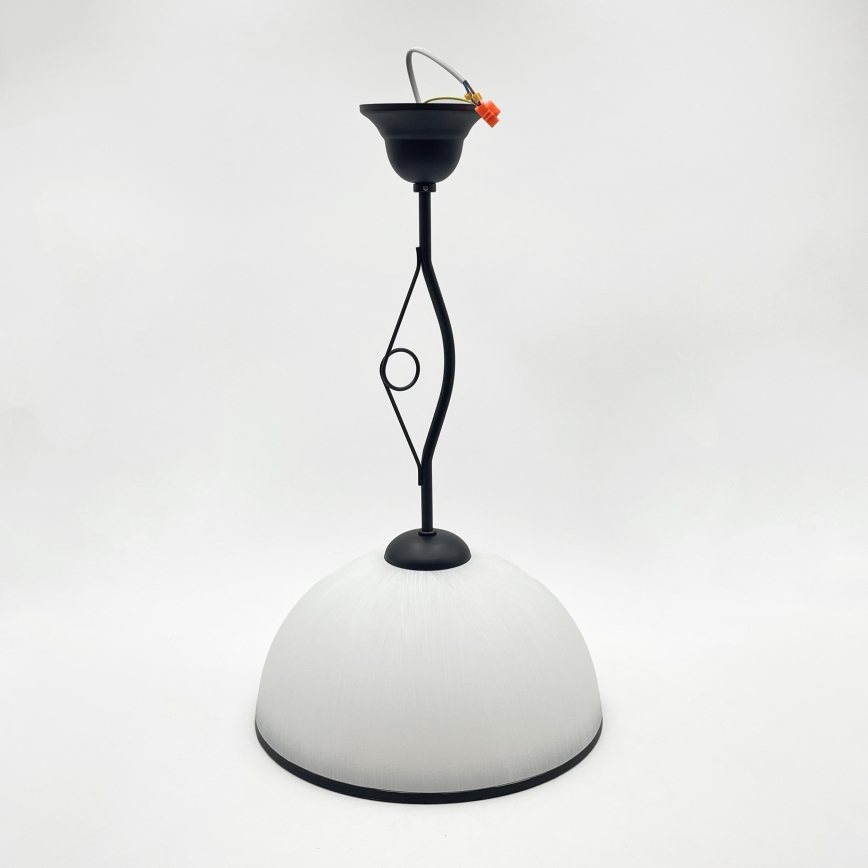 RETRO-stiilis laelamp varrega, 1xE27/60W/230V, must/valge