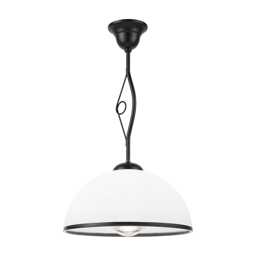 RETRO-stiilis laelamp varrega, 1xE27/60W/230V, must/valge