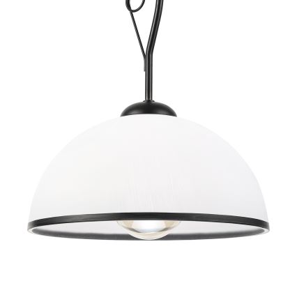 RETRO-stiilis laelamp varrega, 1xE27/60W/230V, must/valge