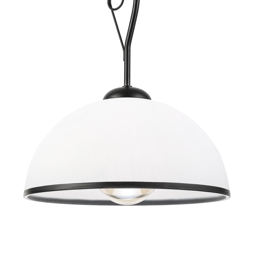 RETRO-stiilis laelamp varrega, 1xE27/60W/230V, must/valge