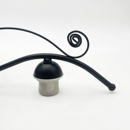 Retro-stiilis ripplühter ketiga, 3×E27/60W/230V, must/valge