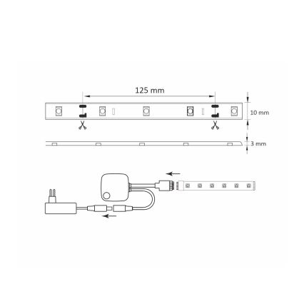 RGB LED Hämardatav riba Wi-Fi + Muusika funktsioon LED/20W 5 m Tuya