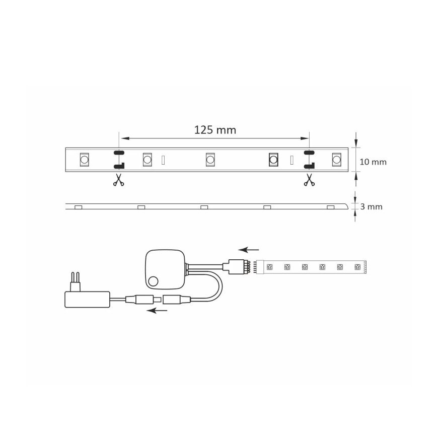 RGB LED Hämardatav riba Wi-Fi + Muusika funktsioon LED/20W 5 m Tuya