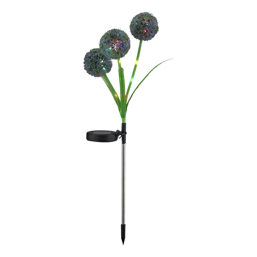 RGB LED Päikesepaneeliga valgusti ALLIUM LED/1,2V 6500 600 mAh IP44 must
