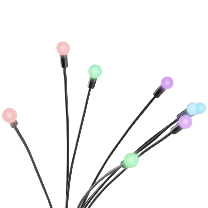 RGB LED Päikesepaneeliga valgusti FIORINI 8xLED/1,2V 600mAh IP44 must
