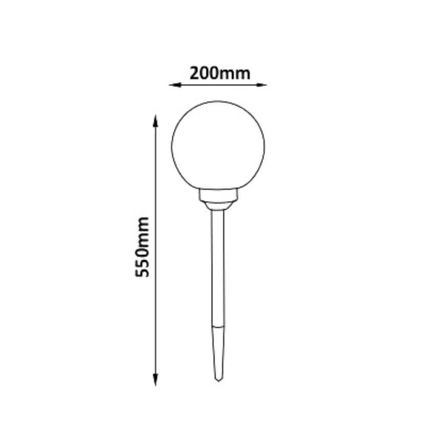RGB LED Päikesepaneeliga valgusti LED/0,2W/1,2V 600 mAh IP44