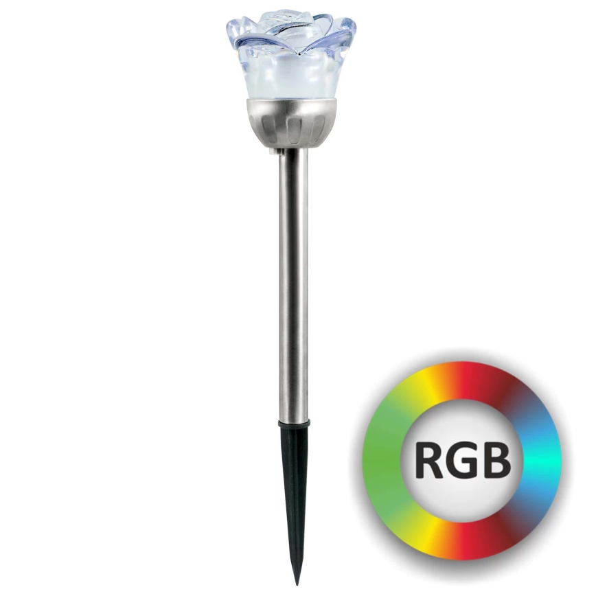 RGB LED Päikesepaneeliga valgusti ROSE LED/1,2V 100 mAh IP44
