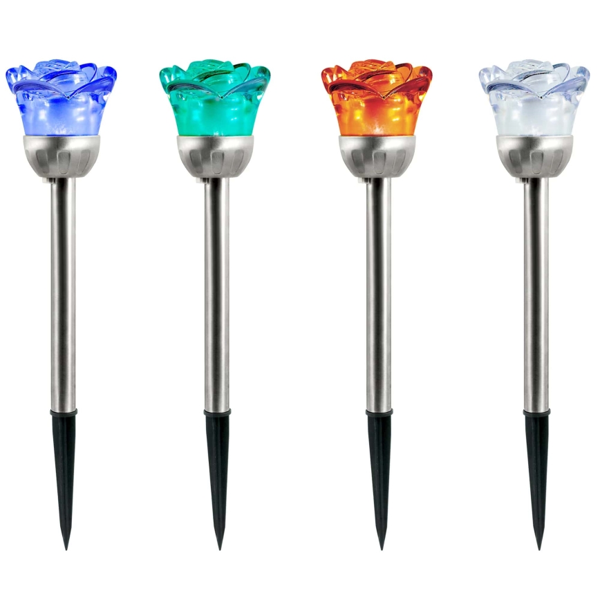 RGB LED Päikesepaneeliga valgusti ROSE LED/1,2V 100 mAh IP44