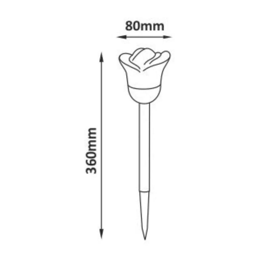 RGB LED Päikesepaneeliga valgusti ROSE LED/1,2V 100 mAh IP44