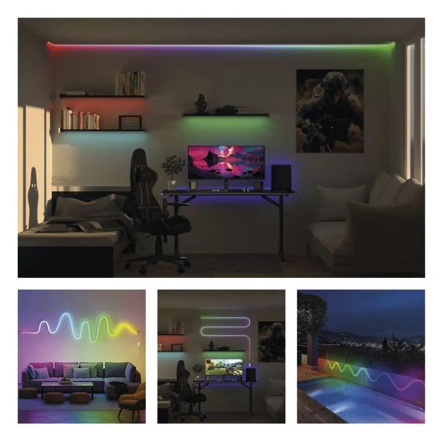 RGBIC LED Hämardatav valgusriba GoSmart LED/24W/230V 3 m Wi-Fi Tuya