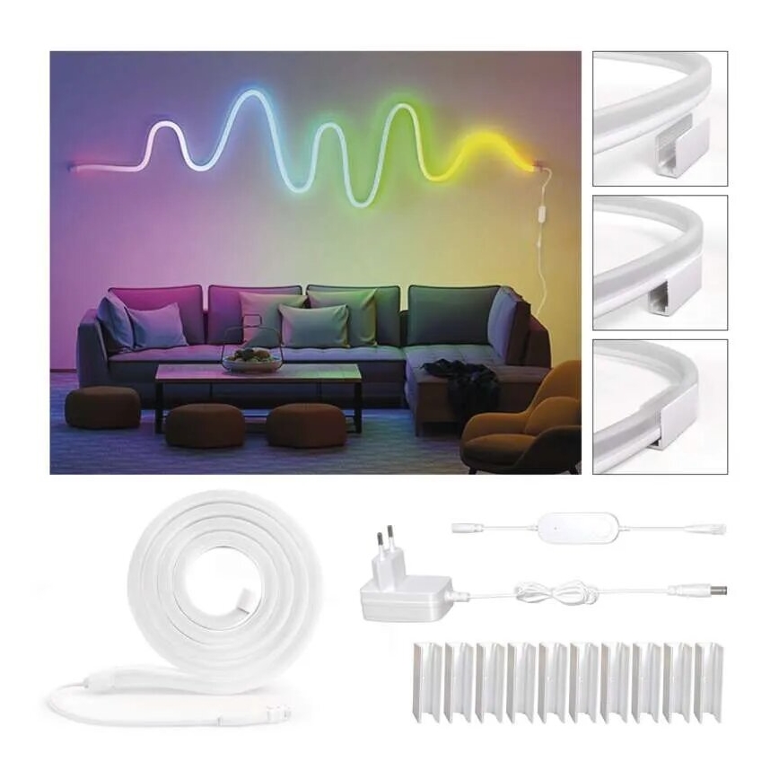 RGBIC LED Hämardatav valgusriba GoSmart LED/24W/230V 3 m Wi-Fi Tuya