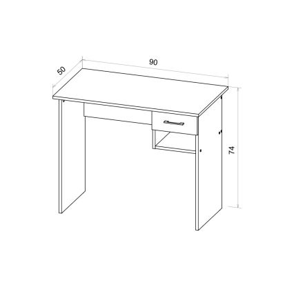 RICO kirjutuslaud, artisan-tammeviimistlusega