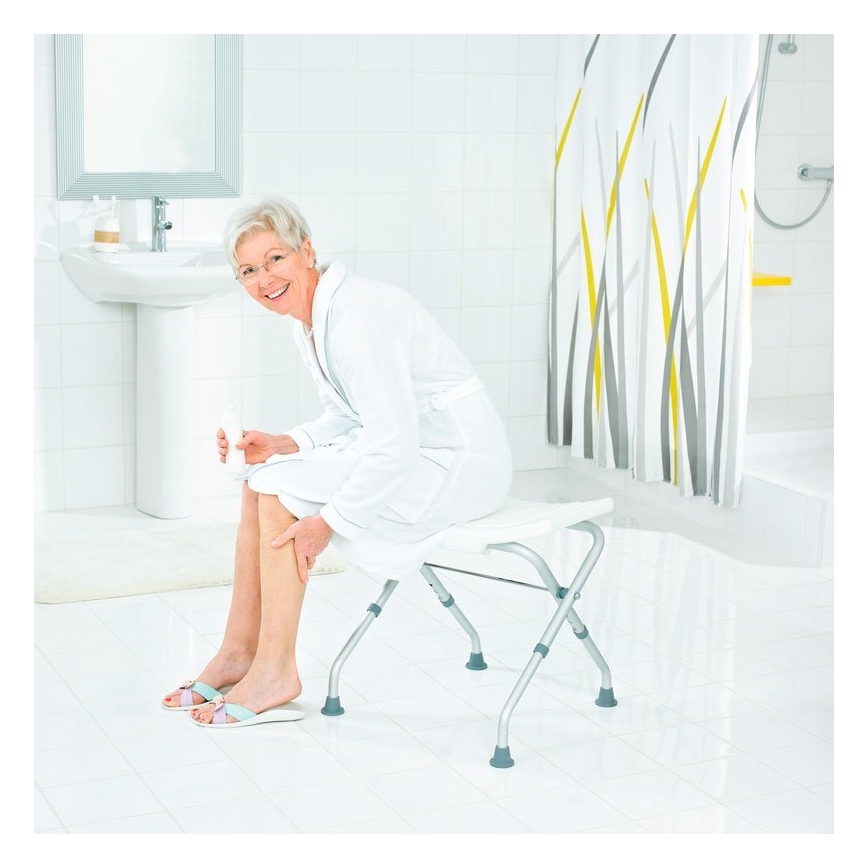 Ridder - kokkupandav taburet 50x51 cm, valge