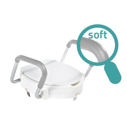 Ridder - Kõrgendatud WC-poti kaas käetugedega, valge