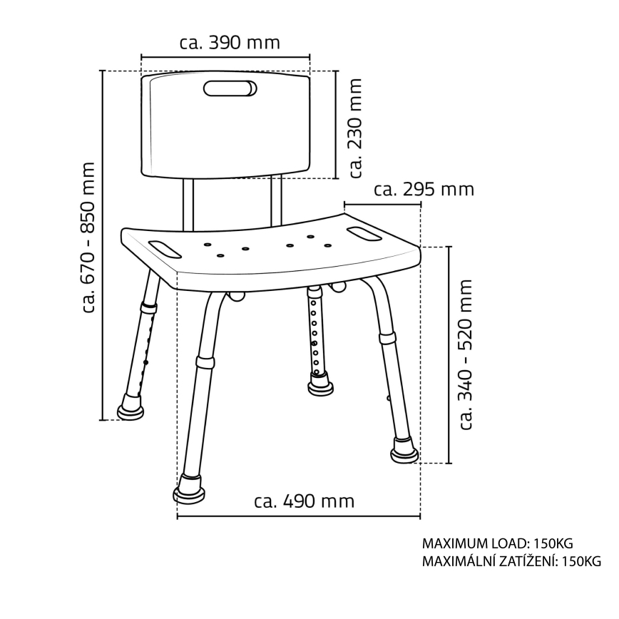 Ridder - tool seljatoega 49x85 valge