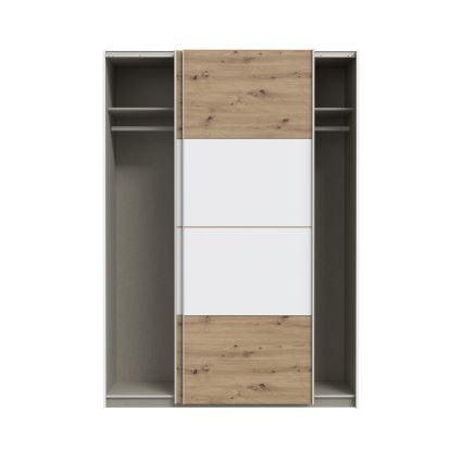 Riidekapp KARO 150x210 cm valge/artisan-tamm