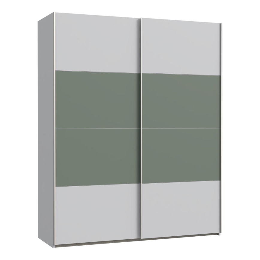 Riidekapp KARO 170x210 cm, hall/roheline