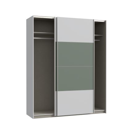 Riidekapp KARO 170x210 cm, hall/roheline