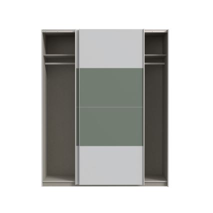 Riidekapp KARO 170x210 cm, hall/roheline