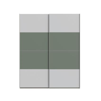 Riidekapp KARO 170x210 cm, hall/roheline