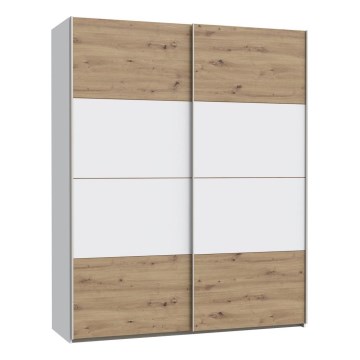 Riidekapp KARO 170x210 cm valge/artisan-tamm