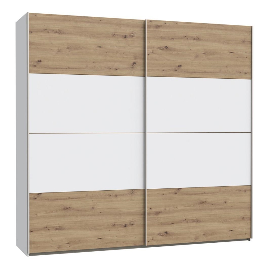 Riidekapp KARO 220x210 cm valge/artisan-tamm