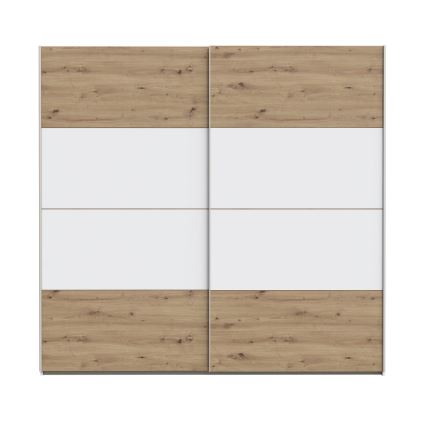 Riidekapp KARO 220x210 cm valge/artisan-tamm