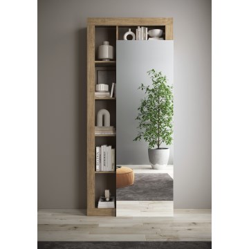 Riidekapp LENOR 91x209 cm valge/pruun