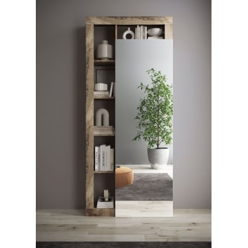 Riidekapp LENOR 91×209 cm valge/pruun