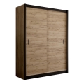 Riidekapp liugustega SAPHIRA 203x215 cm craft tamm